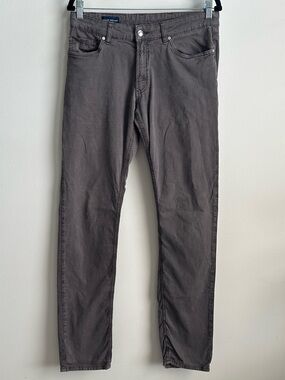Peter Millar Wayfare Pants Mens 32x34 Gray 5 Pocket Golf Stretch Quiet Luxury